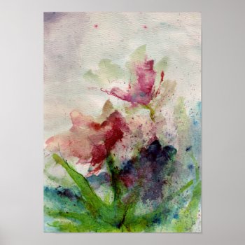 Rose Butterflies Poster by pigswingproductions at Zazzle