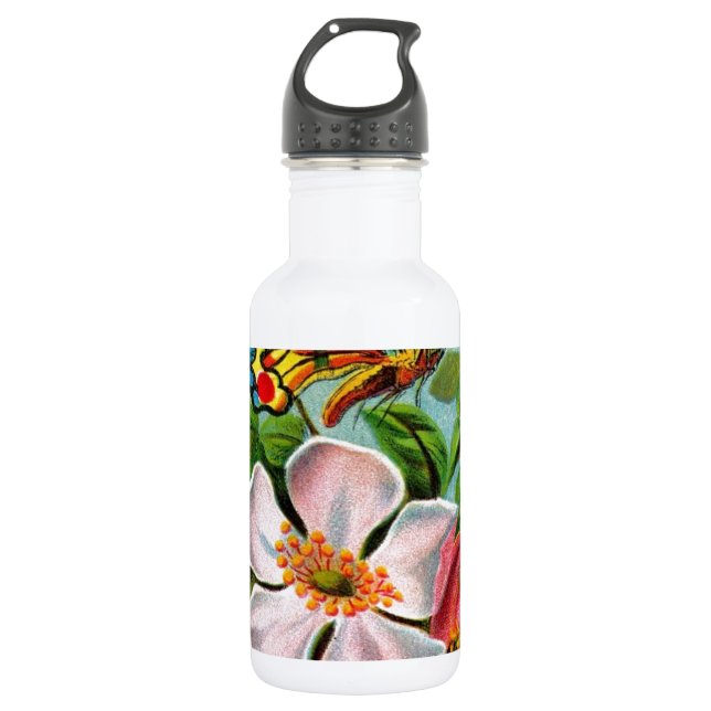 Rose & Butterfly Water Bottle (Front)