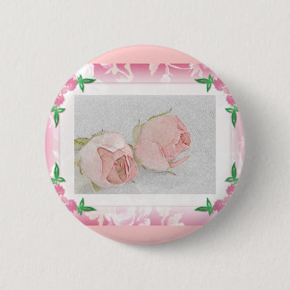 Rose Button...Wedding Favor Button