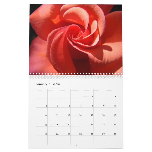 Rose Calendar Center of My Heart Valentine Gifts (Jan 2026)