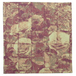 Rose camouflage pattern on tiled wall background cloth napkin