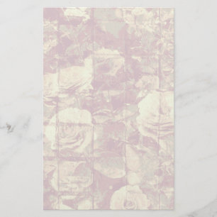 Rose camouflage pattern on tiled wall background stationery