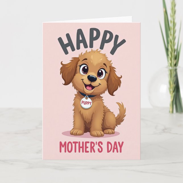 Rose Canine Mothers Day Card (Front)