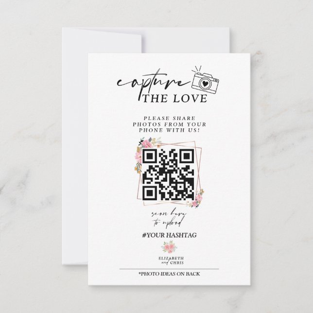 Rose Capture The Love Photo I Spy Wedding Menu (Front)