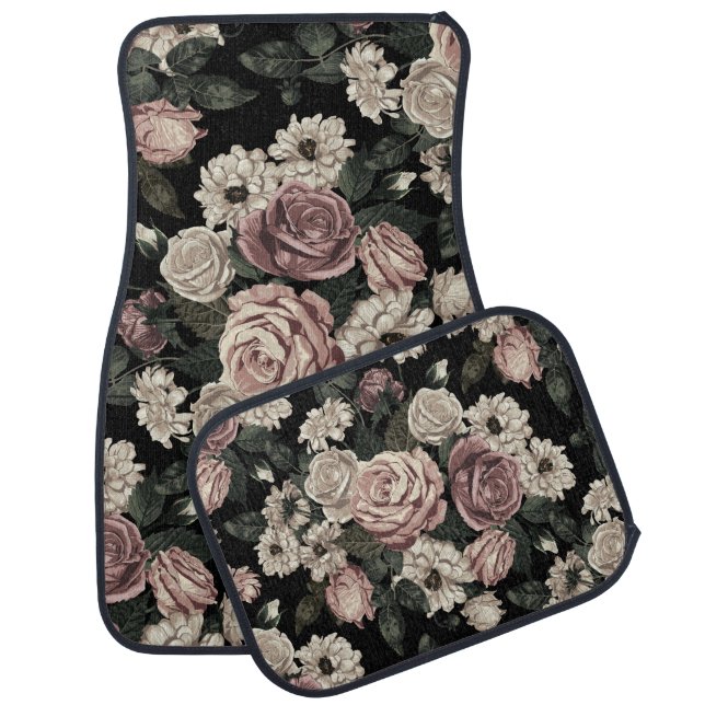 rose car floor mat (Set)
