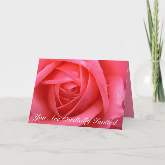 Rose Cards Personalized Rose Wedding Invitations (Front)
