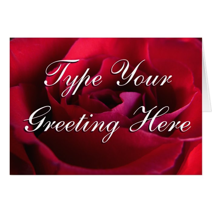 Rose Cards Red Flowers Custom Greeting Card