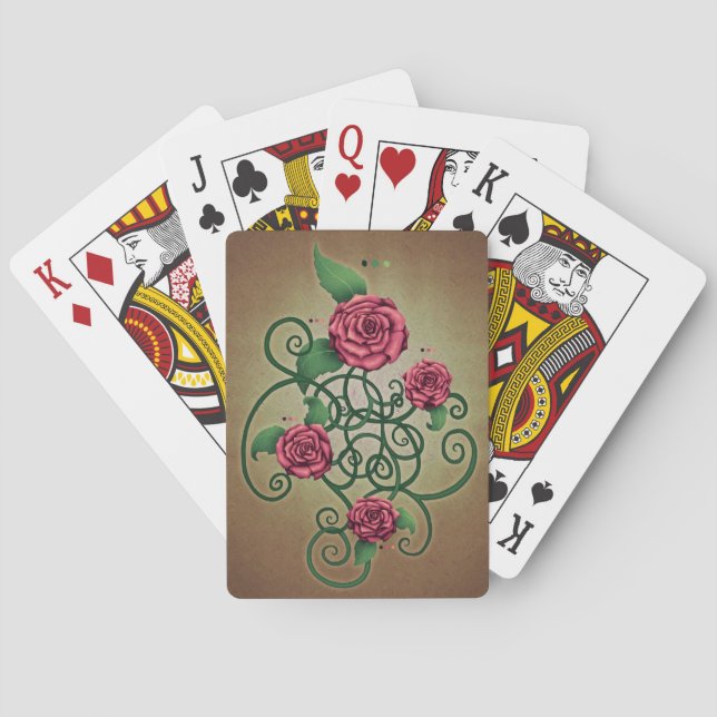 Rose Cartouche Poker Cards (Back)