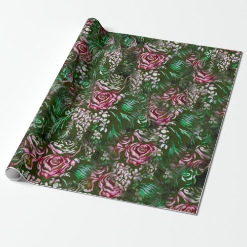 Rose Cascades Wrapping Paper