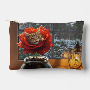 Rose Cat Dream  Accessory Pouch