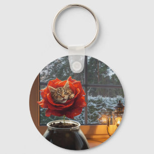 Rose Cat Dream  Keychain