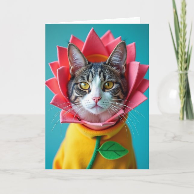 Rose Cat Mothers Day Card (Front)