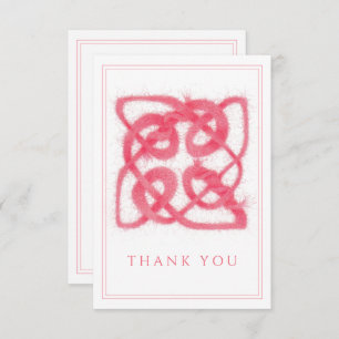 ROSE CELTIC KNOT 3.5x5 Thank You Flat Card
