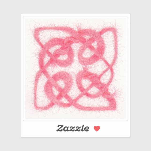 ROSE CELTIC KNOT 4" Vinyl Sticker (Sheet)