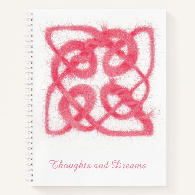ROSE CELTIC KNOT 8.5x11 Spiral Notebook (Front)