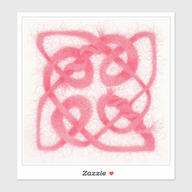ROSE CELTIC KNOT 8" Vinyl Sticker (Sheet)