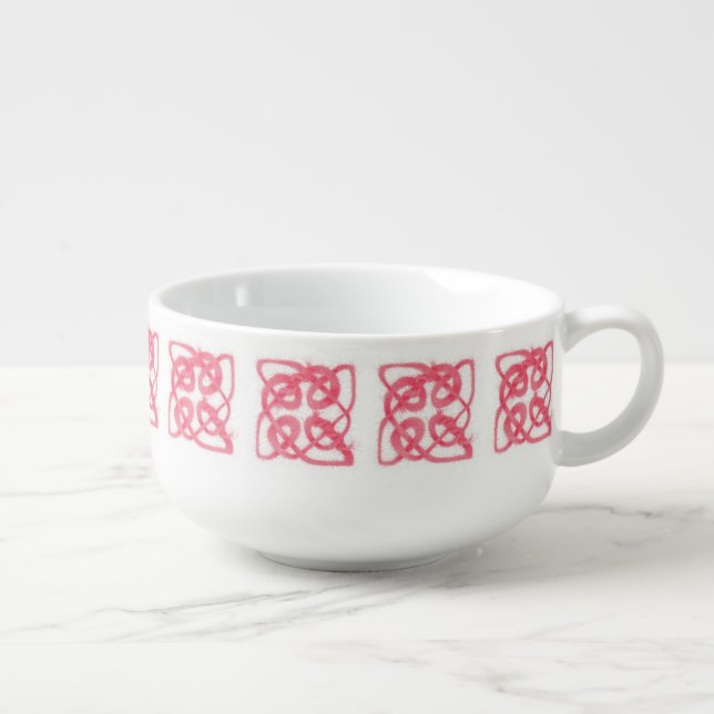 ROSE CELTIC KNOT Cereal / Soup Mug (Left)