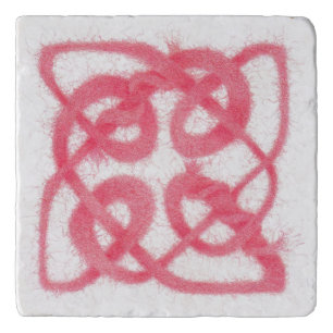 ROSE CELTIC KNOT Marble Trivet