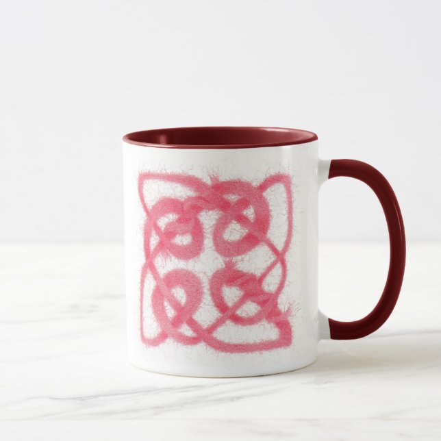 ROSE CELTIC KNOT Maroon Combo Mug (Right)