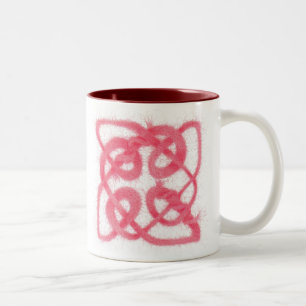 ROSE CELTIC KNOT Maroon Two-Tone Mug