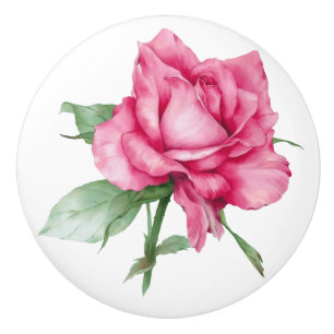 Rose Ceramic Knob