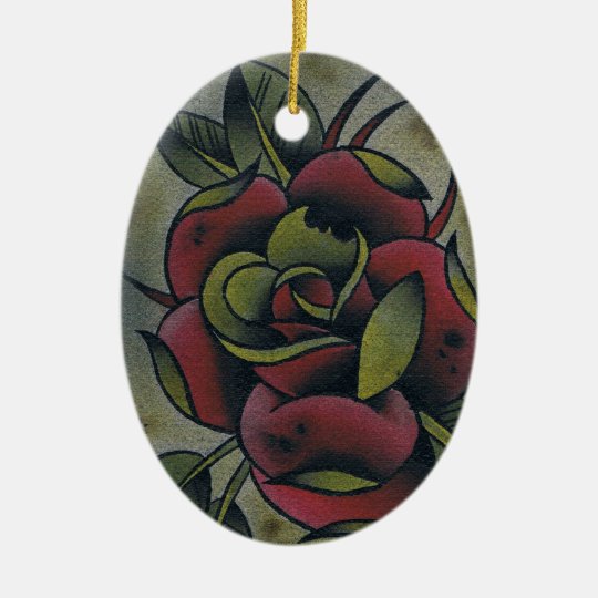 Rose Ceramic Ornament