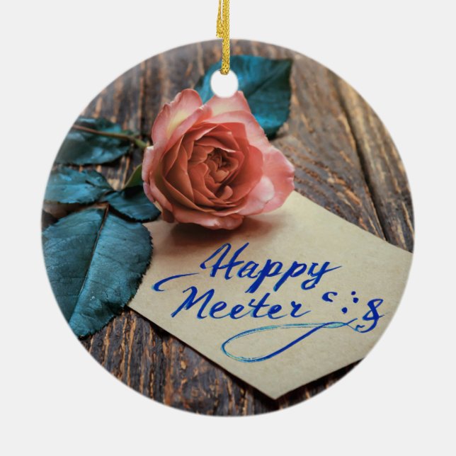 Rose Ceramic Ornament (Back)