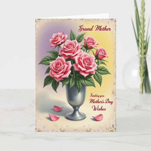 Rose Chalice Mothers Day Card (Front)