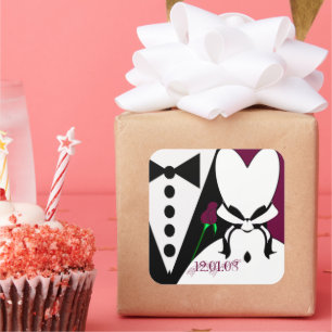 Rose Changes color to coordinate with your event! Square Sticker