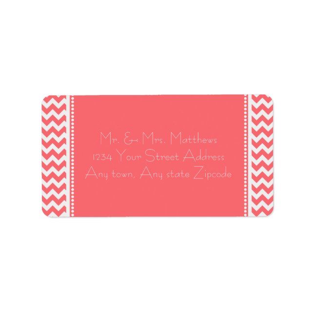 Rose Chevron Label (Front)