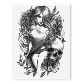 Rose Chick Temporary Tattoos