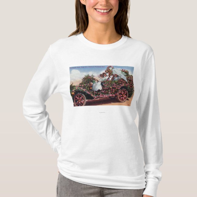 Rose City Festival Decorated Auto with Ladies T-Shirt (Front)
