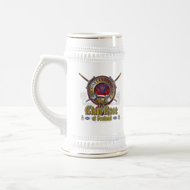 Rose Clan Badge Beer Stein (Left)