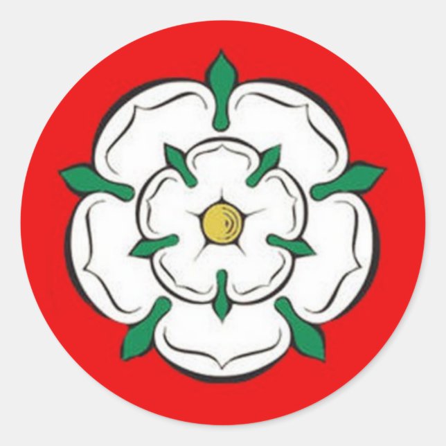 rose classic round sticker (Front)
