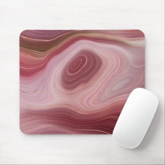 Rose Clay and Silt Agate Mousepad