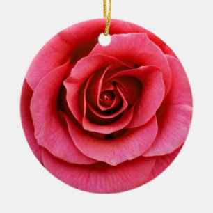 rose clear ceramic ornament