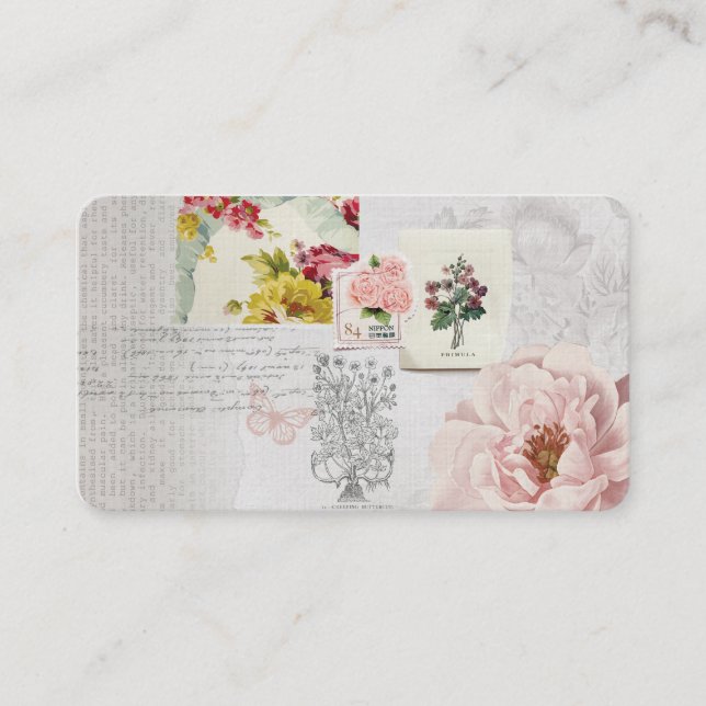 Rose Collage Business Thank You Card (Front)