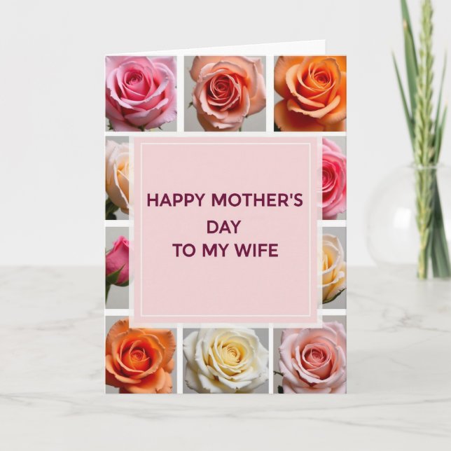 Rose Collage Mothers Day Card (Front)