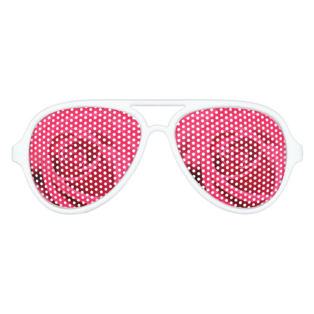 Rose Colored Aviator Sunglasses (Front)