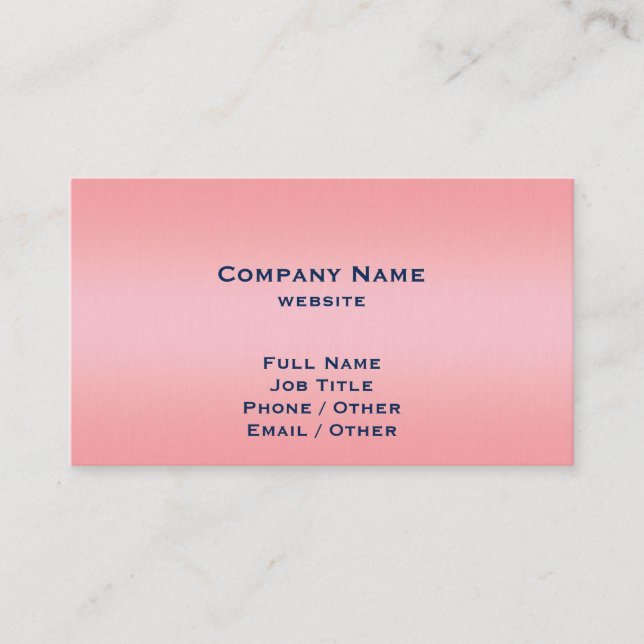 Rose Colored Business Card (Front)