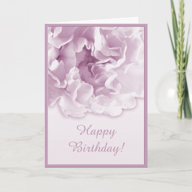 Rose Colored Carnation Card (Front)