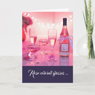 Rose Colored Glasses Thank You Card, Customizable