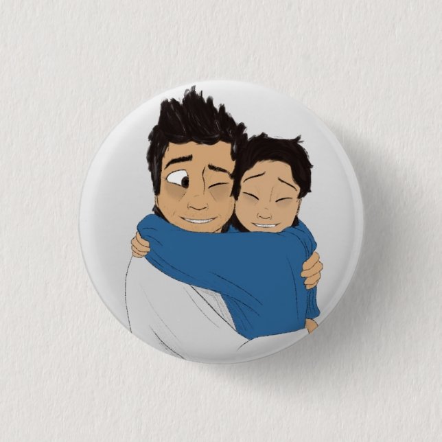 Rose-Colored Hug! Button (Front)
