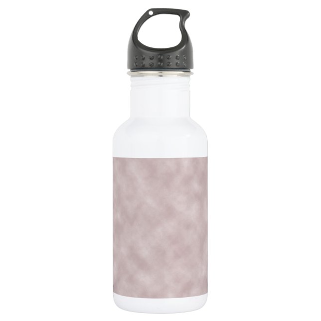 Rose Colored Parchment Texture Background Water Bottle (Front)
