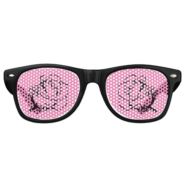 Rose Colored Retro Sunglasses (Front)