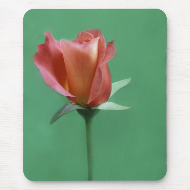 Rose-colored Rose Mouse Pad (Front)