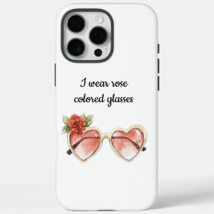 Rose Colored Sunglasses iPhone 16 Pro Max Case