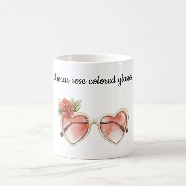 Rose Colored Sunglasses Coffee Mug (Center)