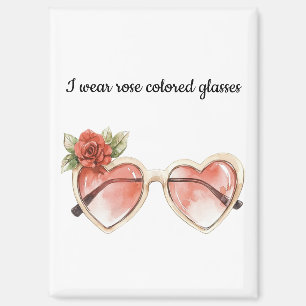 Rose Colored Sunglasses Magnet