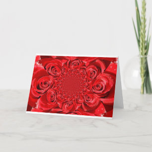 Rose-Colored World: Floral Fantasy Holiday Card